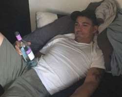 Justin Payne consuming alcohol